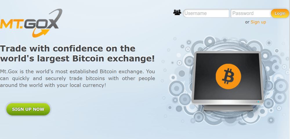 gox bitcoin homepage