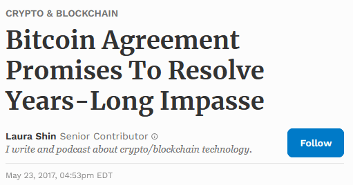 Bitcoin New York Agreement headline