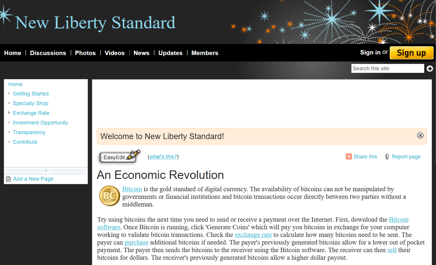 New Liberty Standard Homepage